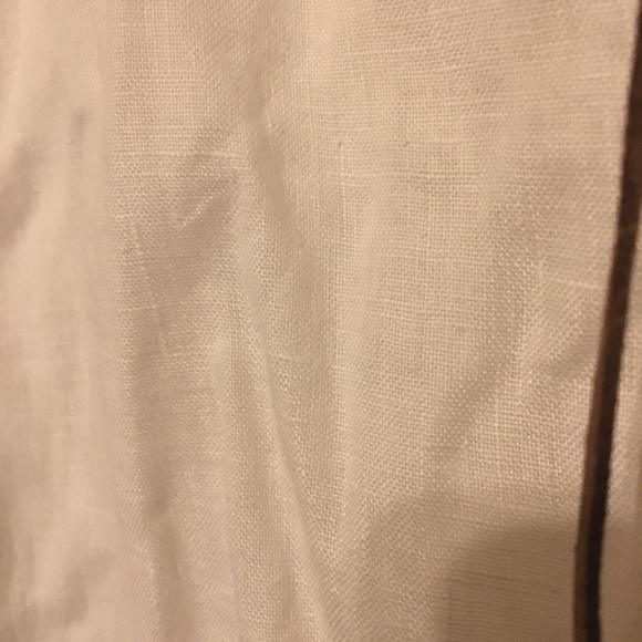 100% Linen Quarter Sleeve White Top- Leather String Neck - Picture 7 of 10